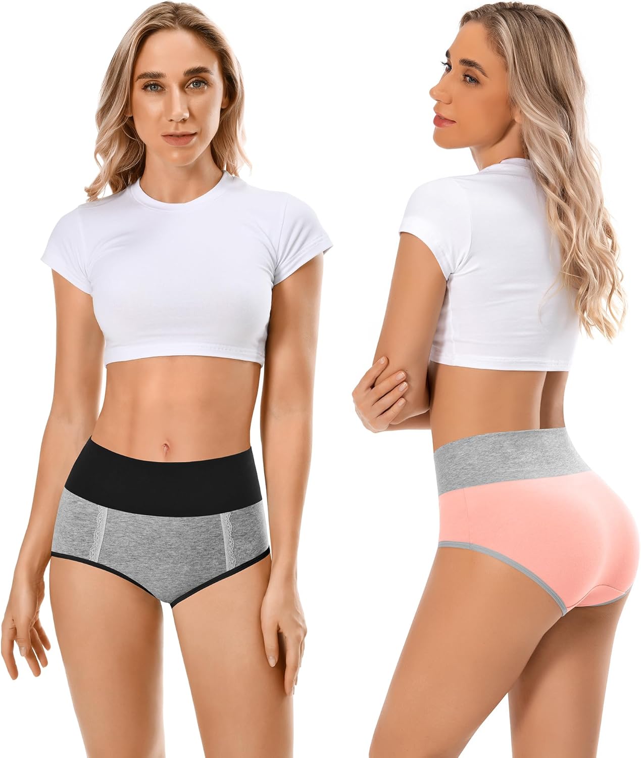 Cotton Underwear High Waisted Womens Full Coverage Ladies Comfy Panties (Regular & Plus Size) - Image 2