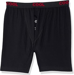 بوكسر سادة بأزرار امامية واستك عند الخصر للرجال من كول - اسود، M