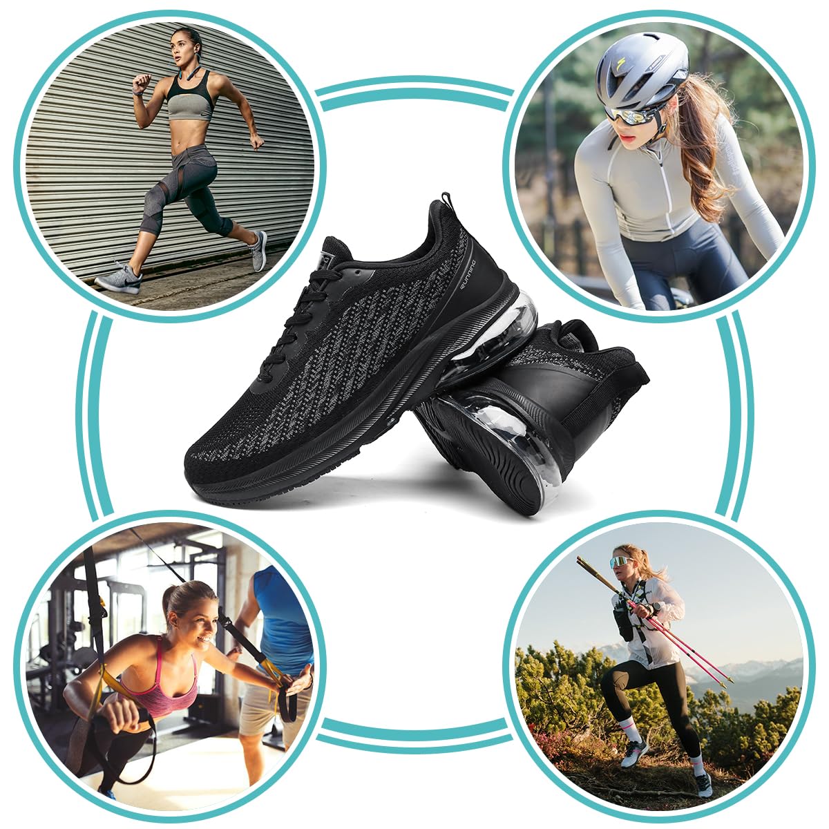 Chaussures de Sport Homme Femme Air Running Baskets Gym Fitness Jogging Walking Tennis Sneakers Respirante et Confortables 36-47 EU