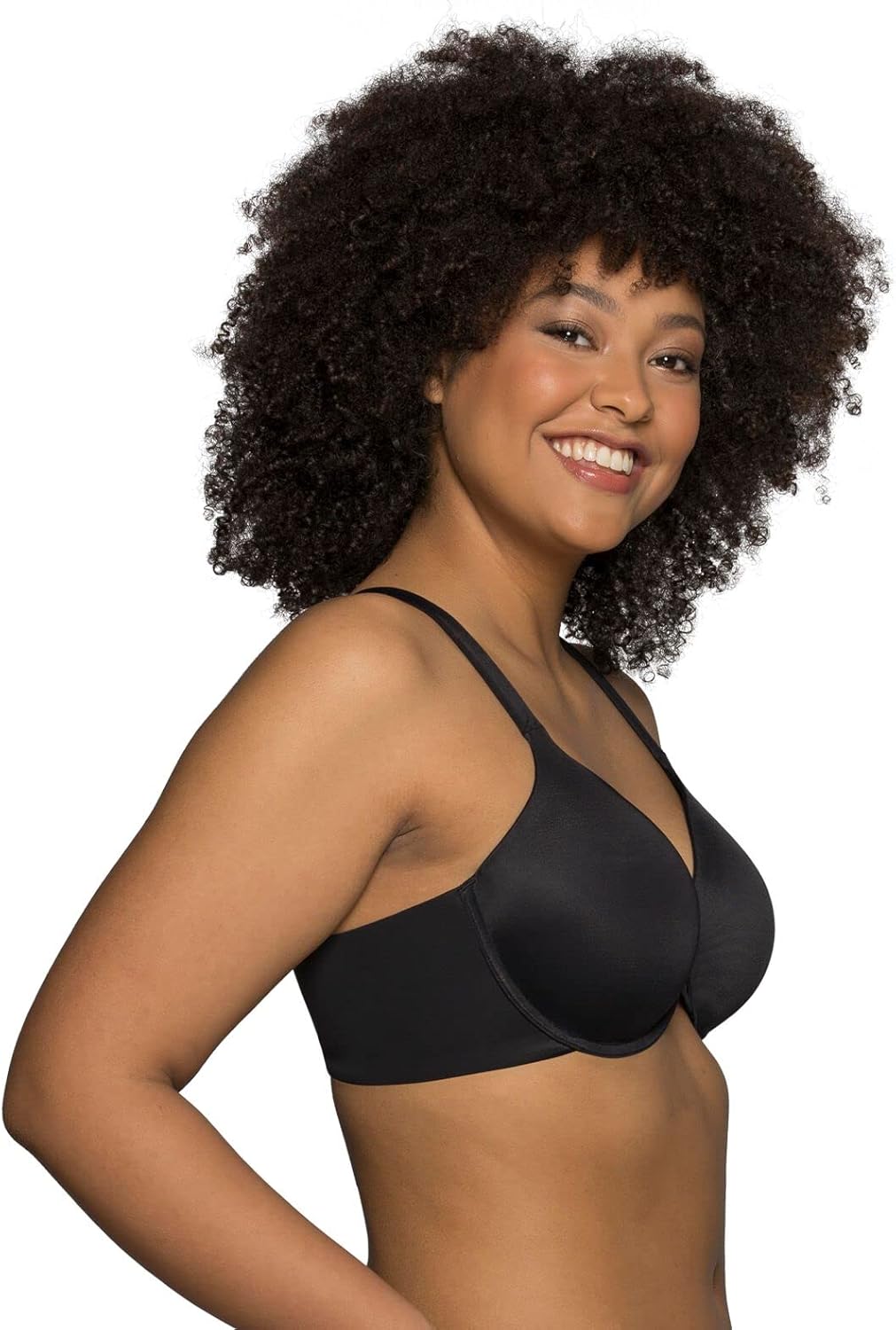 Vanity Fair Womens Beauty Back Lift Underwire Bra, 36DDD, Midnight Black