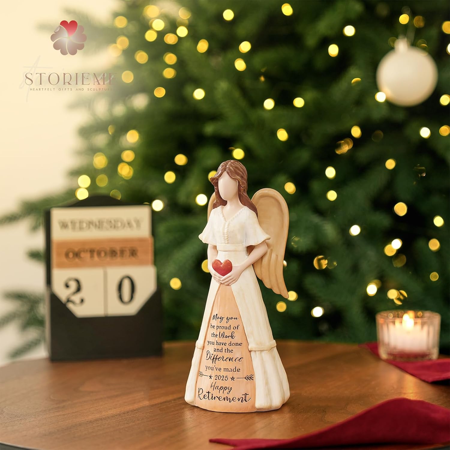 Retirement Gift for Woman 2025: Handcrafted Angel Figurine for Retiring Coworker Teacher Nurse - Meaningful Thank You Farewell Keepsake for New Chapter with Gift Box & Card - Image 6