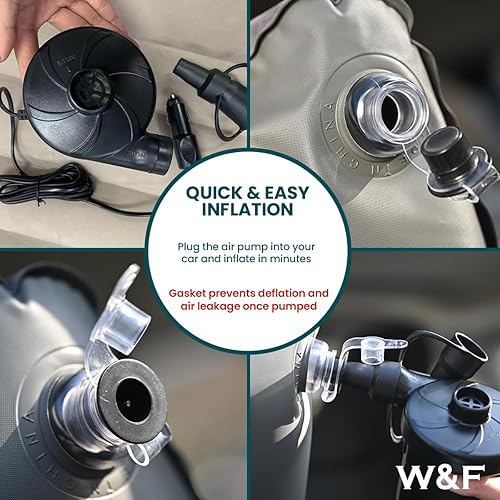 Miniatura 6 de WEY&FLY Colchón extra resistente para SUV, colchón de aire mejorado, ultra grueso y cómodo, adecuado para acampar, dormir y viajar, incluye inflador