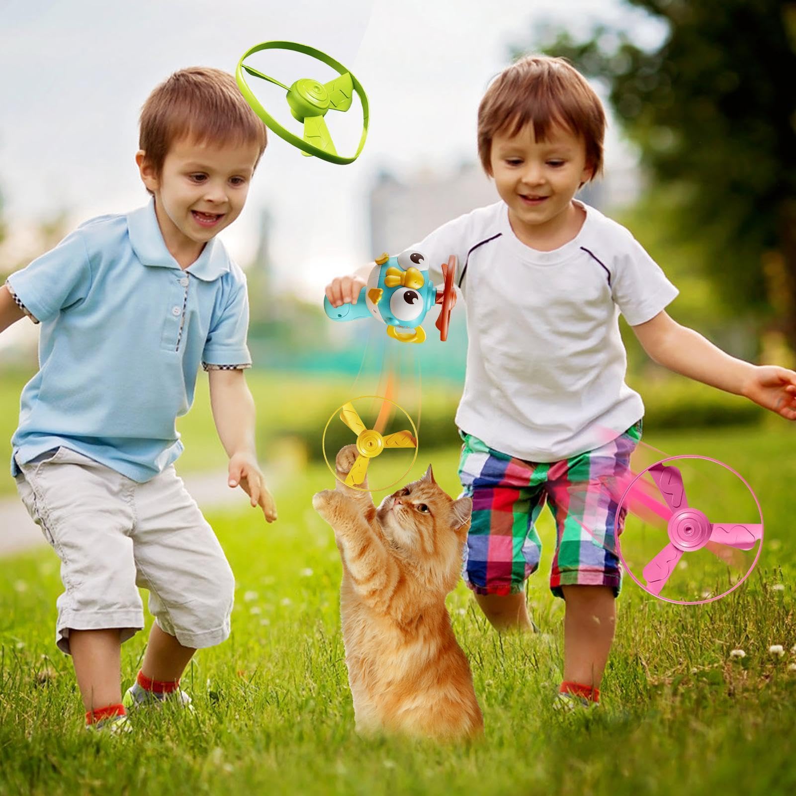 Flying Saucer For Kids - Interactive Catching Outdoor Activity, High-Flying Spinner Disc Launcher