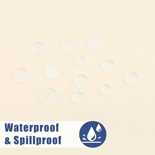 Miniatura 70 de Paquete de 4 manteles rectangulares de elastano de 6 pies, elásticos y ajustables para pícnic, elásticos y lavables para exteriores, campamentos