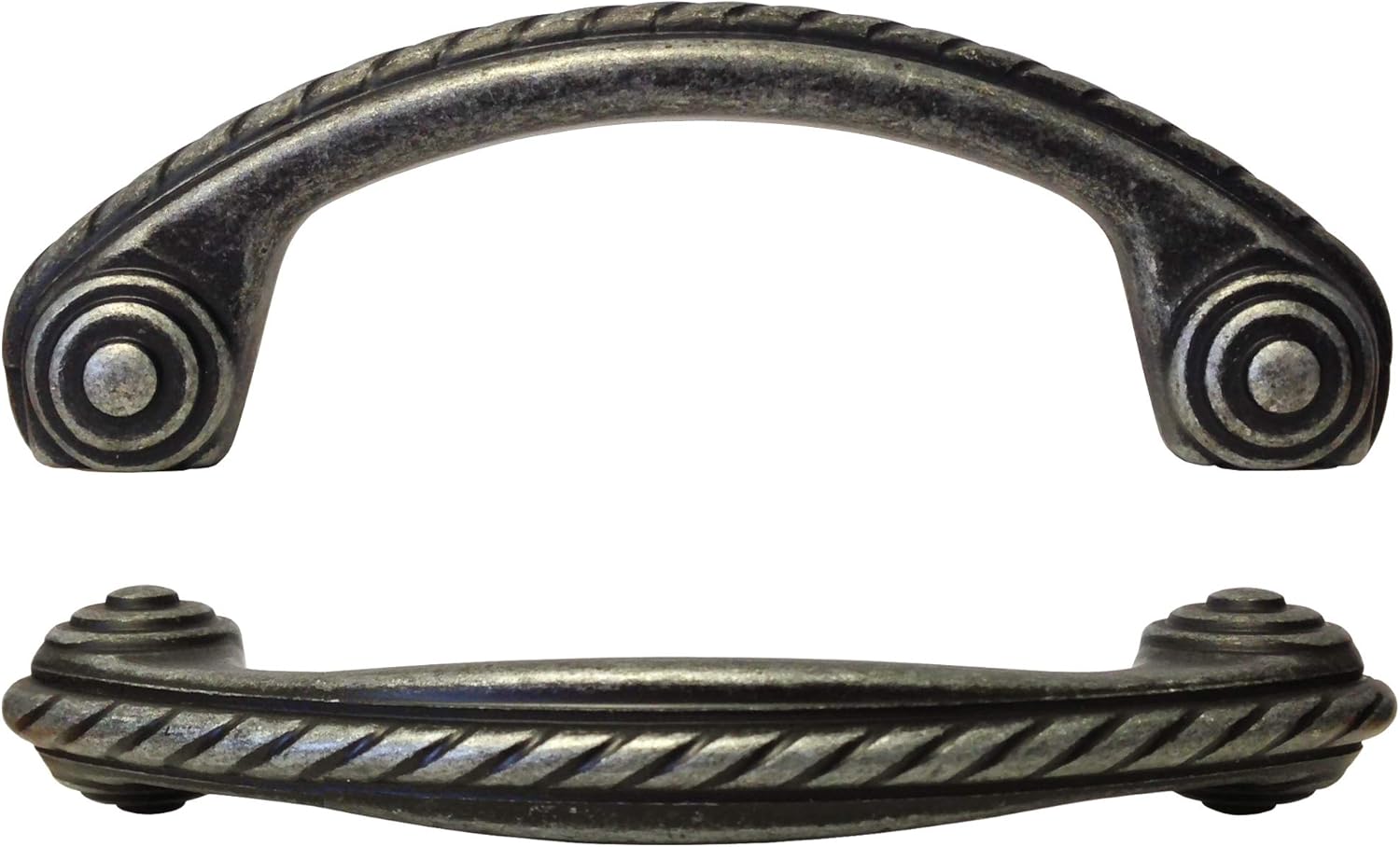 5 Pack Antique Pewter Kitchen Cabinet Drawer Rope Handle Hardware Pull Knobs 117-260 (Round Knob 32MM (Diameter 1 1/4"))