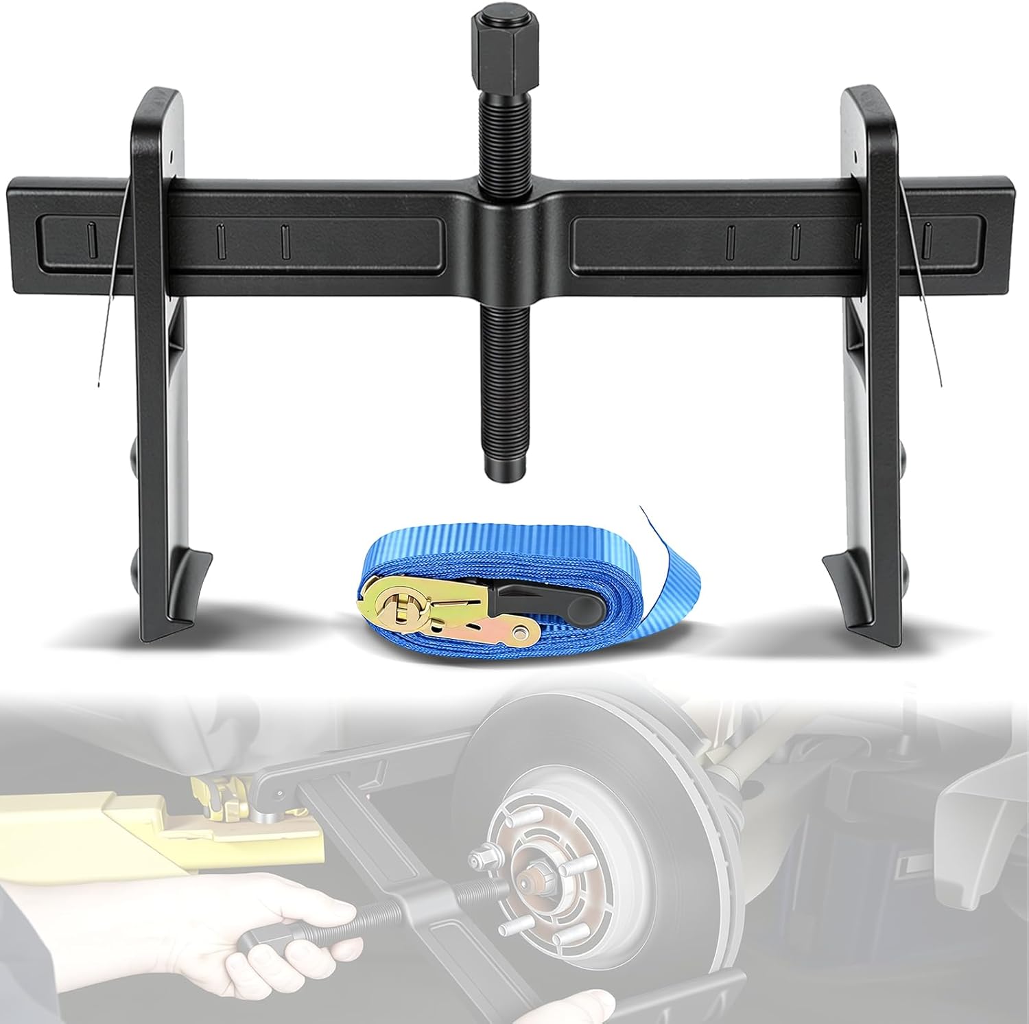 6980 Drum and Rotor Puller Kit, Brake Rotor Removal Tool, Drum Brake Hub Puller for Removing Hub Drums, Rotors, Drive Wheels, Gears, Flywheels, Pulleys