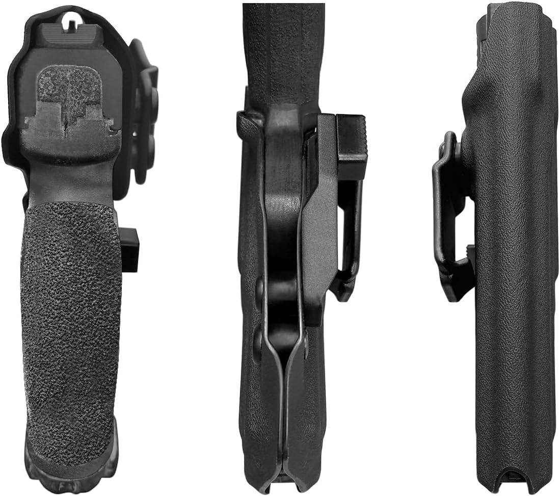 POLE.CRAFT M&P 2.0 Holster IWB Kydex Holster Fit: Smith & Wesson M&P 9mm M2.0 4"/4.25" Pistol with Thumb Safety - Inside Waistband Concealed - Cover Mag-Button - Widened Entrance - No Wear, No Jitter