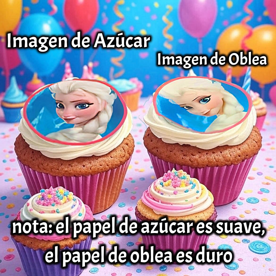 30 Toppers Comestibles Personalizados Con Foto/logotipo Para