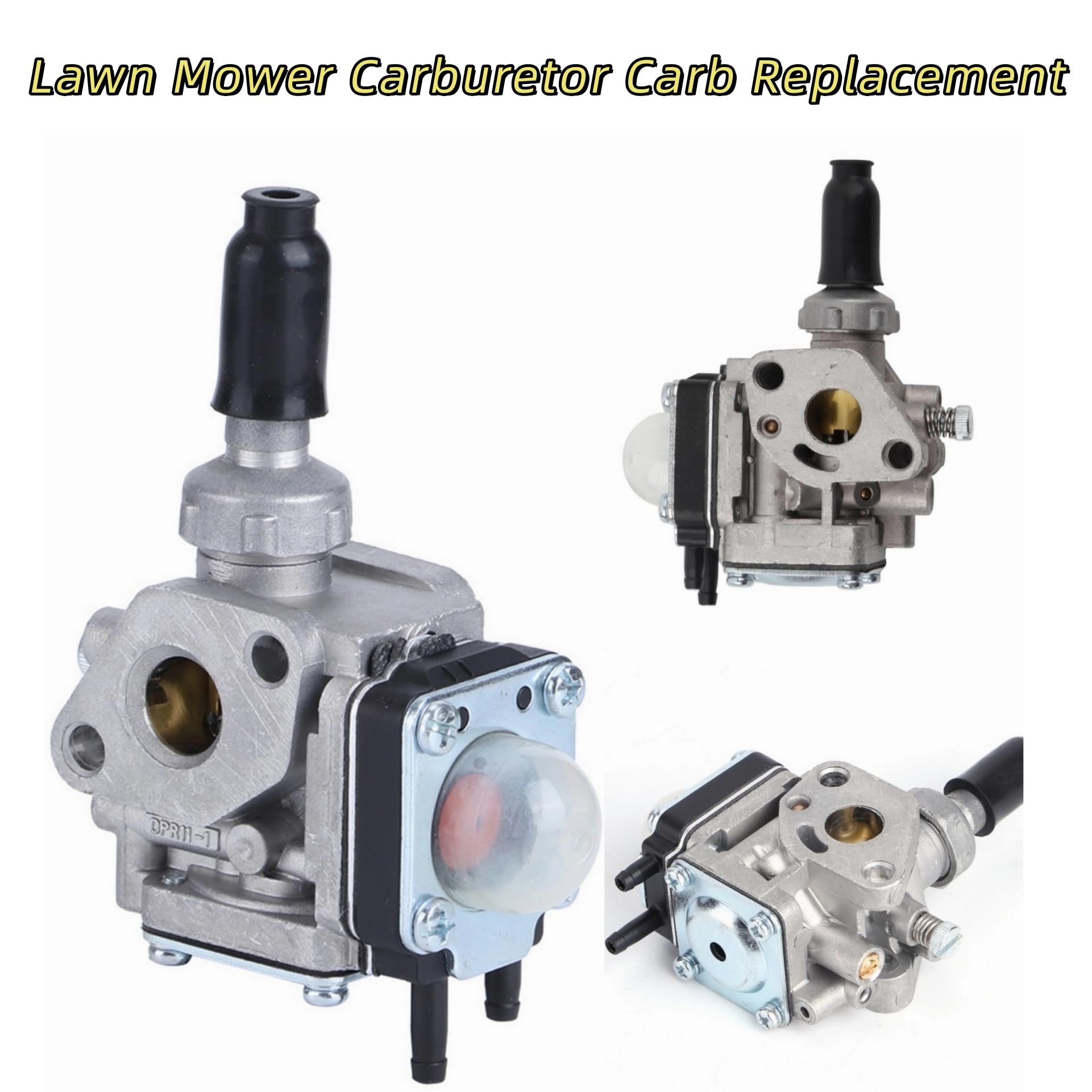 Carburatore Kit, Ricambio per motori tosaerba TH43 TH48, Materiali metallici resistenti usura corrosione, Migliora prestazioni durata apparecchiatura giardino esterno
