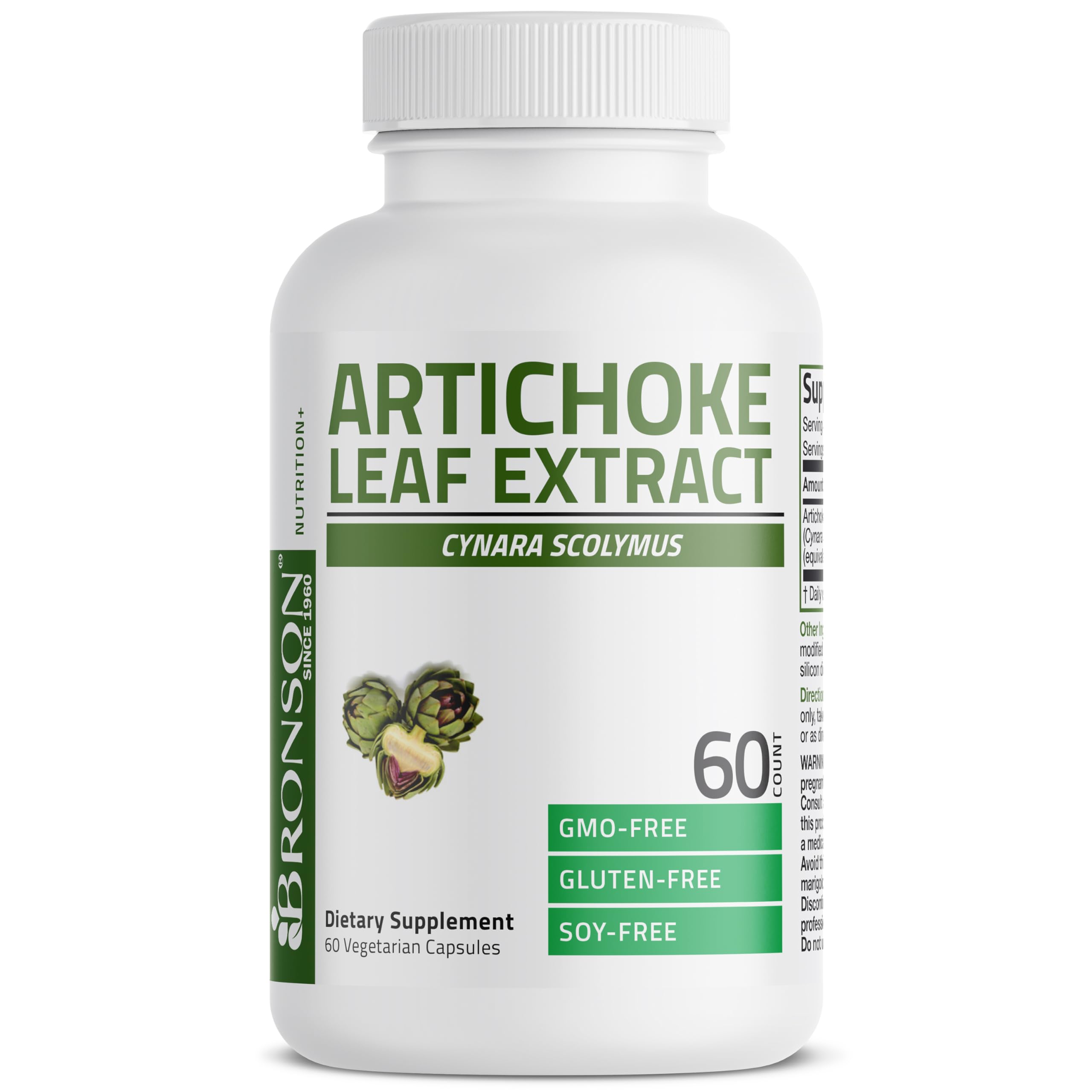Bronson Artichoke Leaf Extract Extra Strength, 60 Vegetarian Capsules — Amazon image 3
