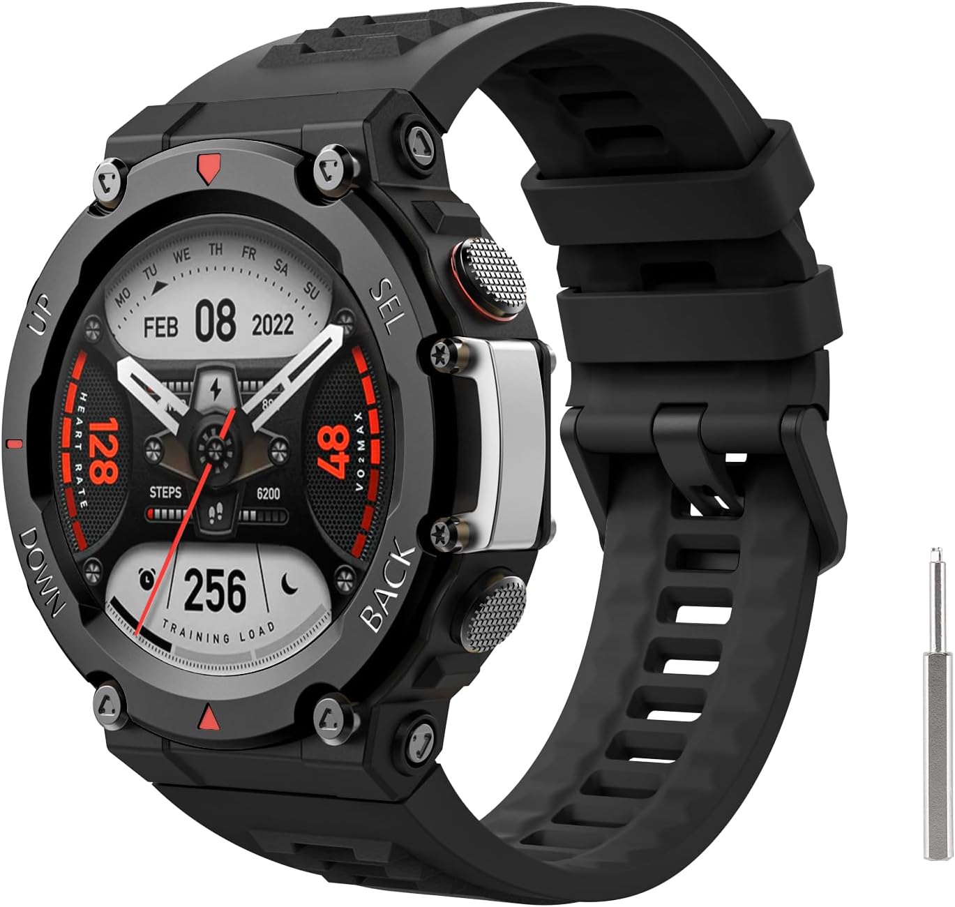 Cinturino In Silicone Di Ricambio Rosso Per Amazf T-Rex 2 Smartwatch Cinturino Per Orologio Sportivo Per Huawei T Rex 2/trex 2 Accessori Per Braccialetti - Foto 2