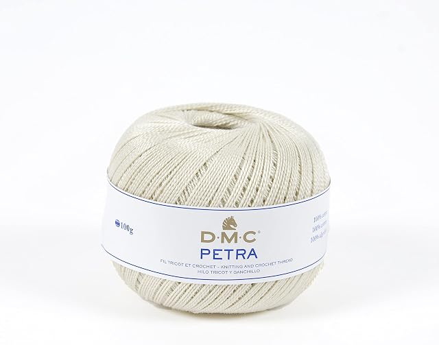 DMC Petra Yarn, 100% Cotton, Cream (ECRU), Size 3