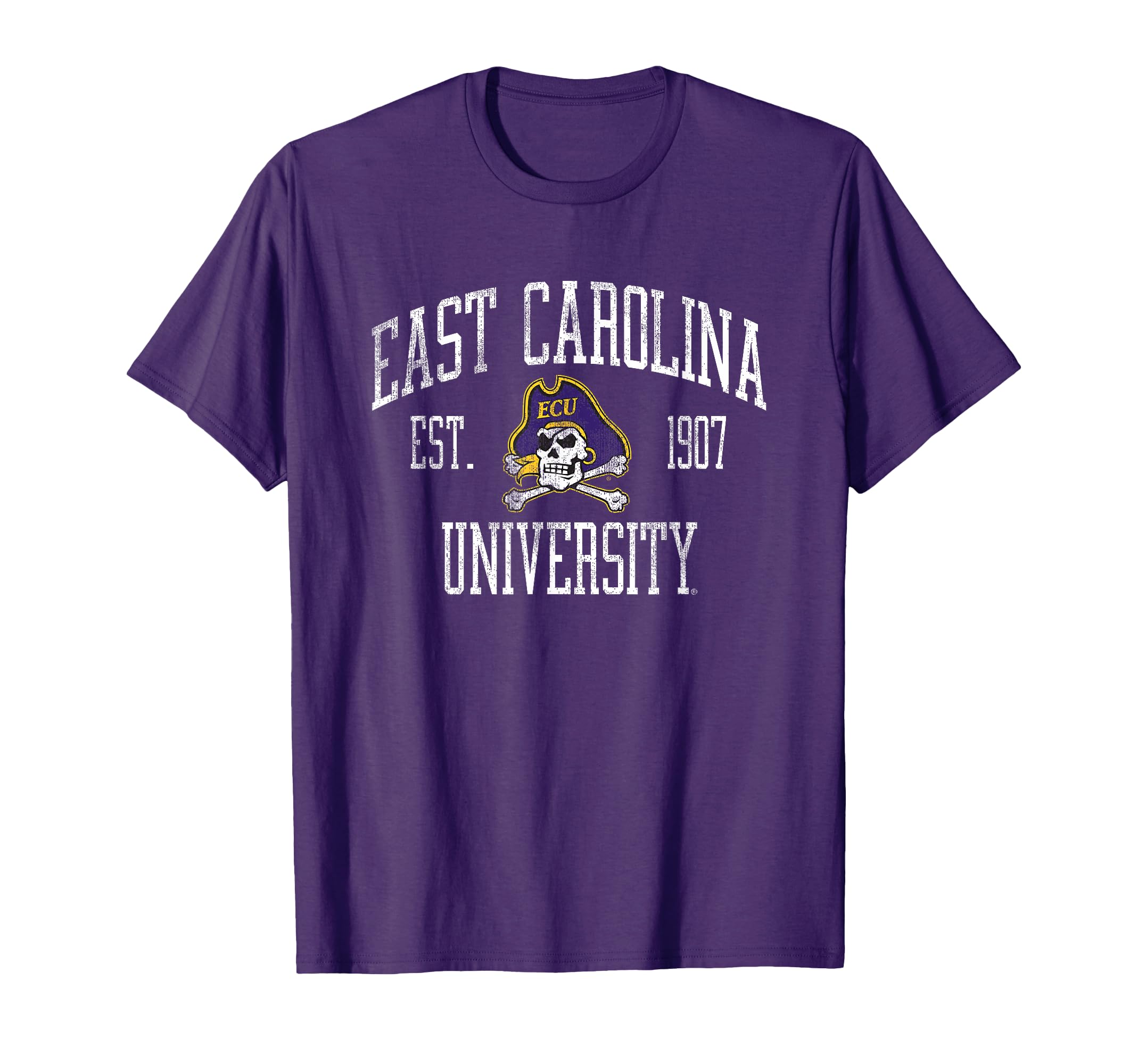 East Carolina Pirates Distressed Formal Purple T-Shirt
