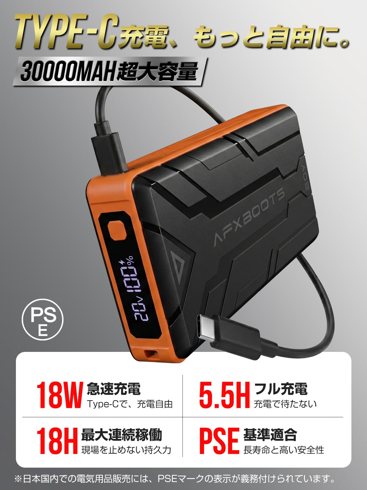 Amazon | LABWIND ファン付きベスト専用 バッテリー 20V 30000mAh PSE