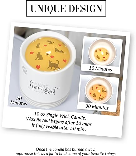 Miniatura 10 de Pavilion - Forever in My Heart - Vela perfumada de jazmín de una sola mecha, 10 onzas, revelación de cera secreta, mensaje sorpresa secreto para