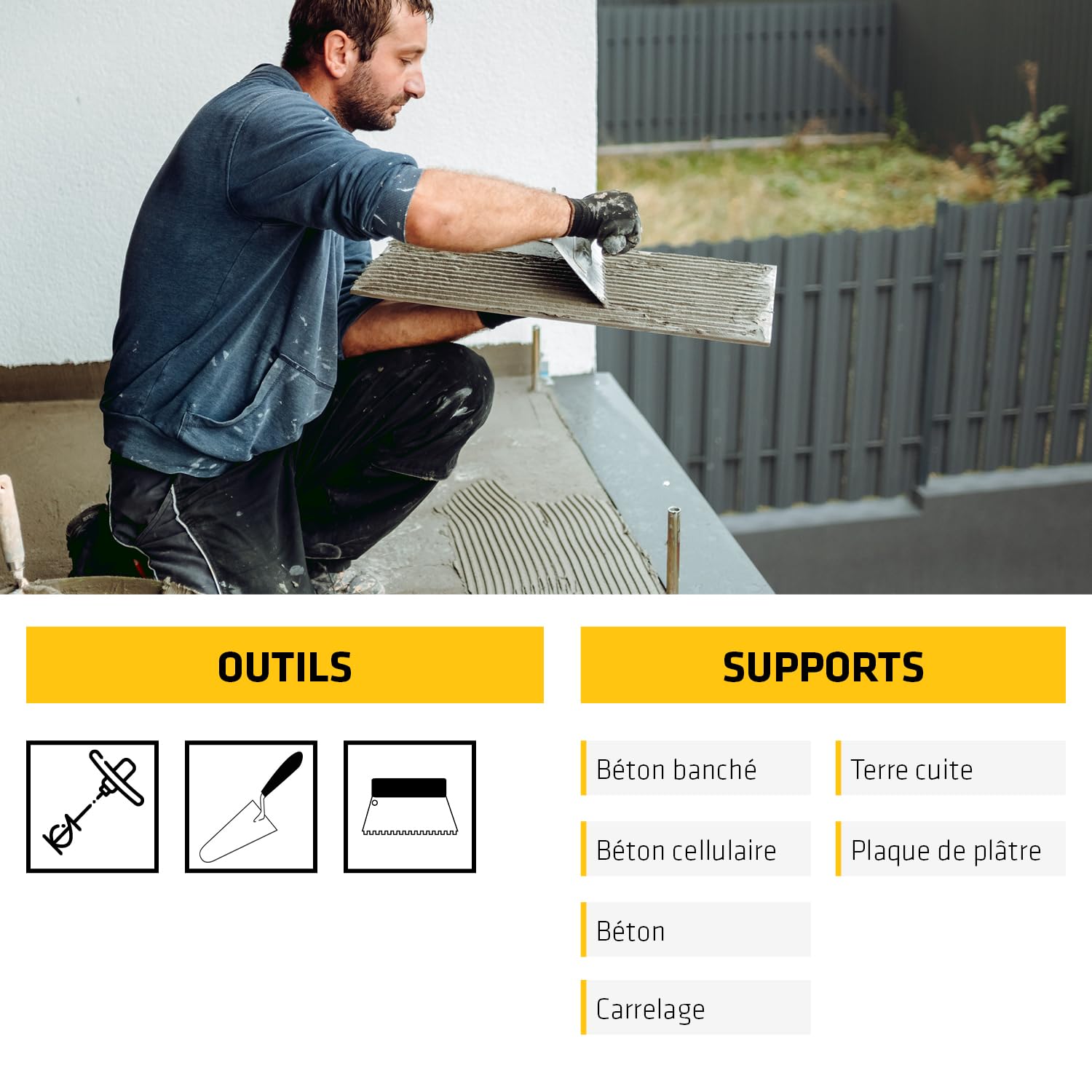 SIKA - Colle à carrelage - SikaCeram 200 FLEX - Blanc - 25kg | Tous types de carreaux (3600cm² max) - Murs et Sols - Intérieur et Extérieur - Sans poussières
