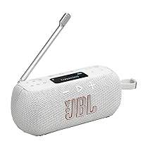 JBL Tuner 3, Radio Bluetooth Portatile, DAB, DAB+, FM, 6 Preimpostazioni, Fino a 15 H di Riproduzione, Impermeabile e Antipolvere IP68, Multi-Speaker Auracast, Compatibile con App JBL Portable, Bianca