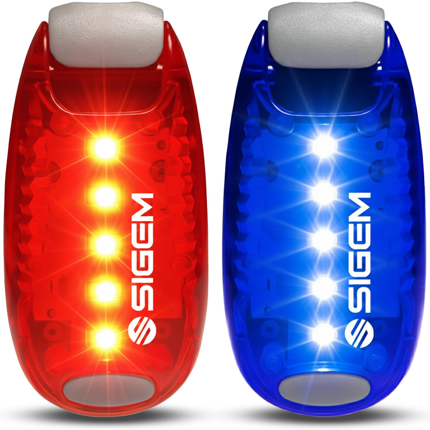 LED Safety Lights (2 Pack) + FREE Bonuses | Clip on Flashing Strobe Light High Visibility for Running Jogging Walking Cycling for Kids Dogs Bicycle Helmet Bike Tail light