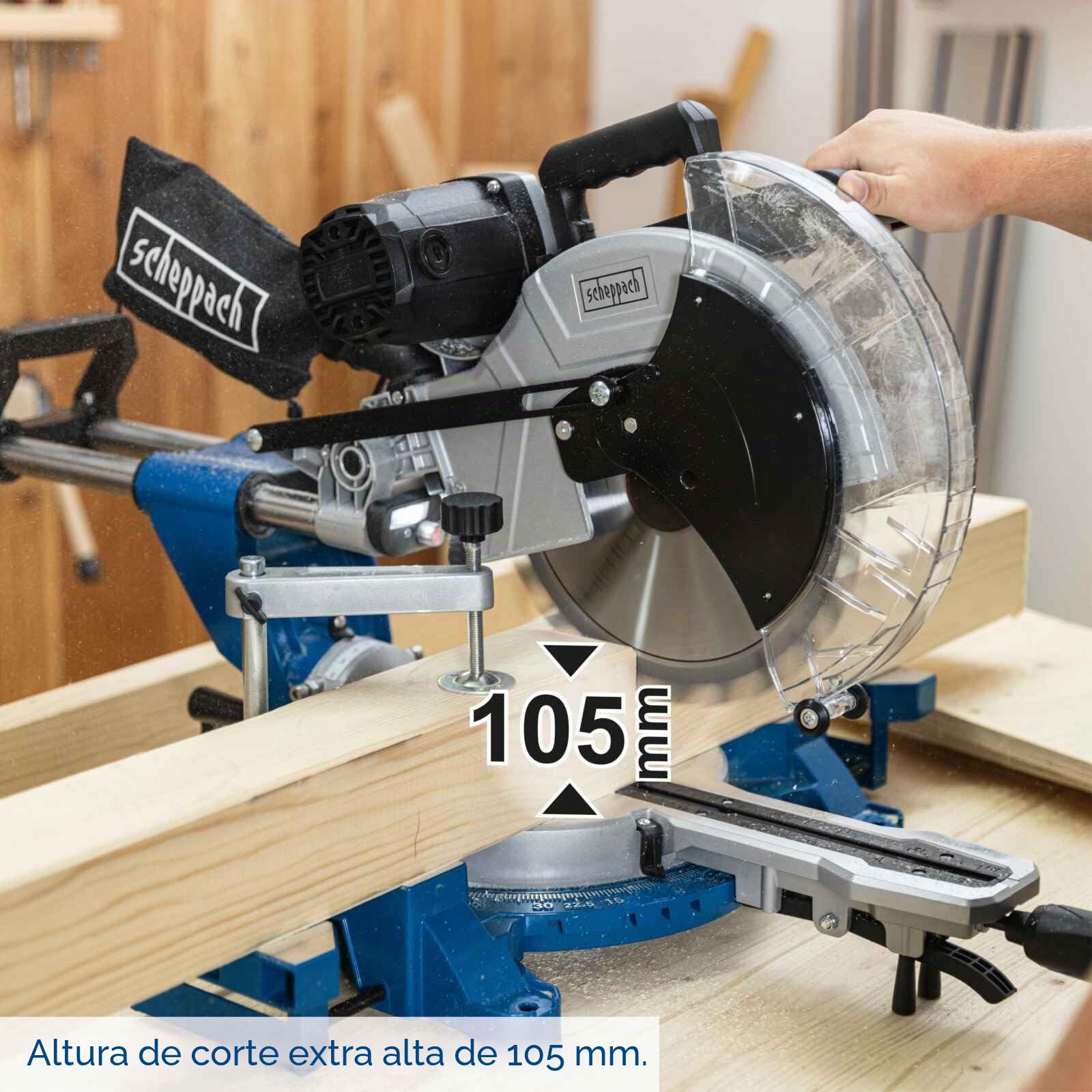 Ingletadora Sierra HM140L Scheppach - 230-240V 50Hz 2000W - 12'' marca Scheppach