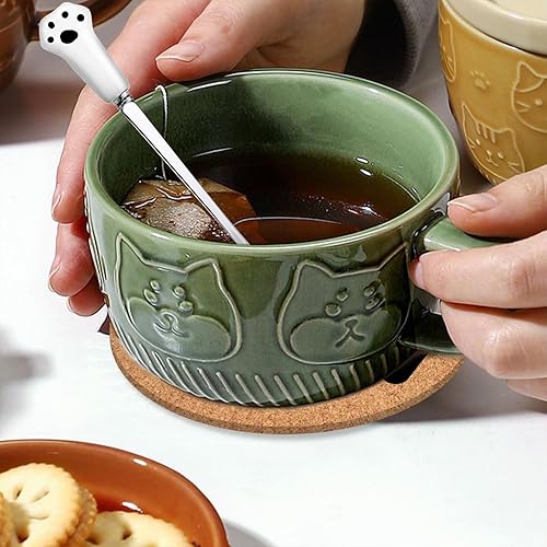 Miniatura 5 de Regalos para mujeres, tazas de café Kawaii con tapas, regalos de cumpleaños de Navidad para niñas, amigos, niños, hombres, esposa, mamá, abuela,