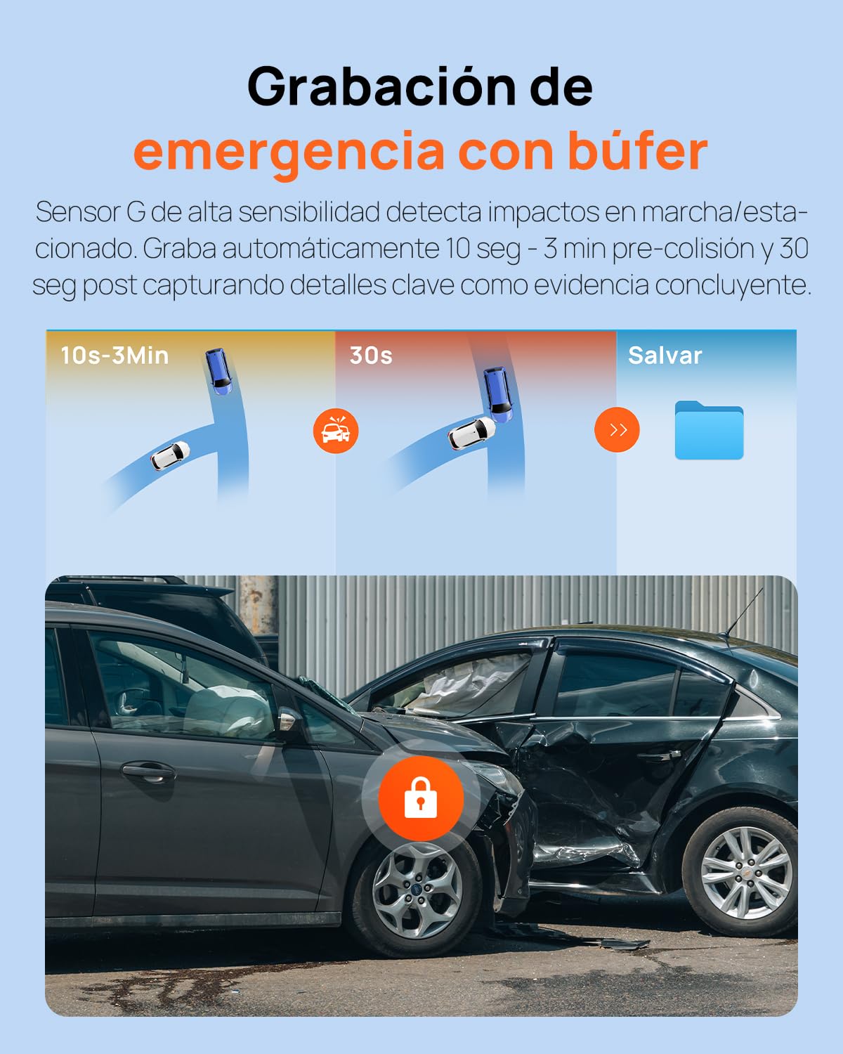 70mai Cámara de salpicadero 2.5K A410, cámara de salpicadero delantera y trasera