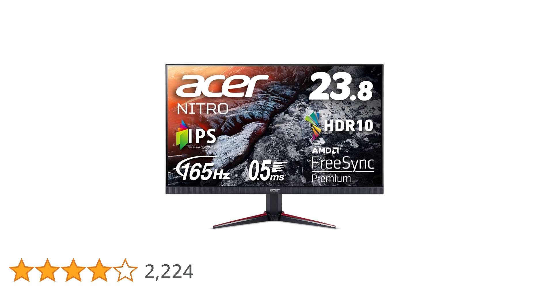 Acer ゲーミングモニター Nitro VG240Y Amazon.co.jp: Acer Nitro VG240Y bmiix 23.8インチフルHD（1920