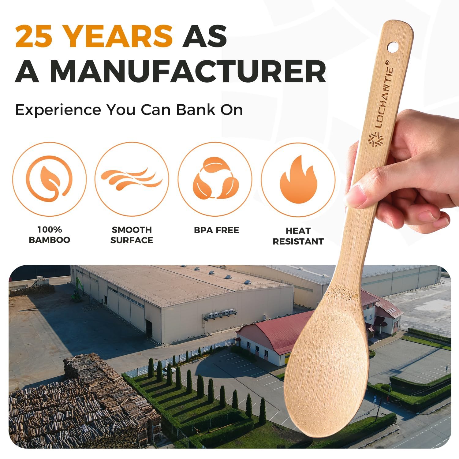 Cucharas de madera para cocinar, juego de 6 cucharas de madera de bambú y espátulas de cocina