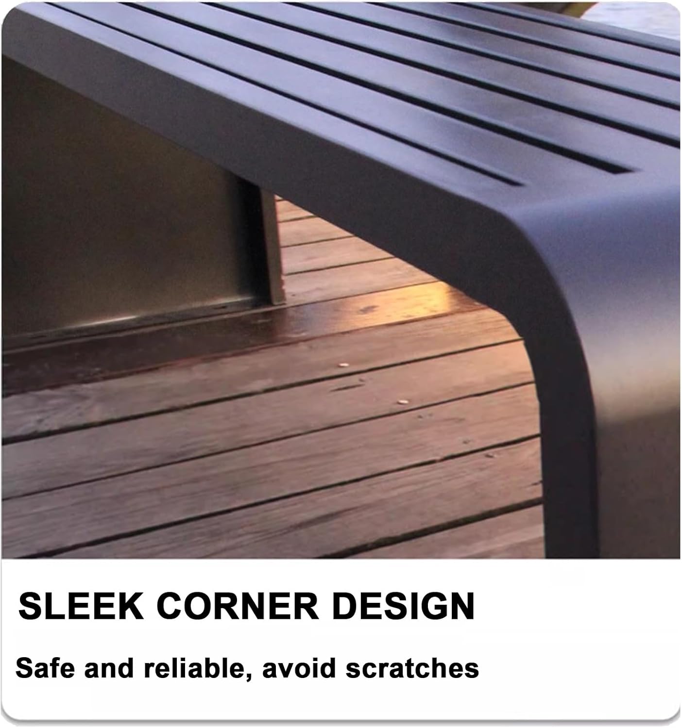 Outdoor Patio Bench, Park Bench Outdoor Bench Metal Bench Backless Benches, 660Lbs Weight Capacity, for Porch, Garden, Park, Backyard(Blue,150x40x45CM)