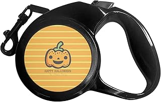 Personalized Halloween Pumpkin Retractable Dog Leash - Medium