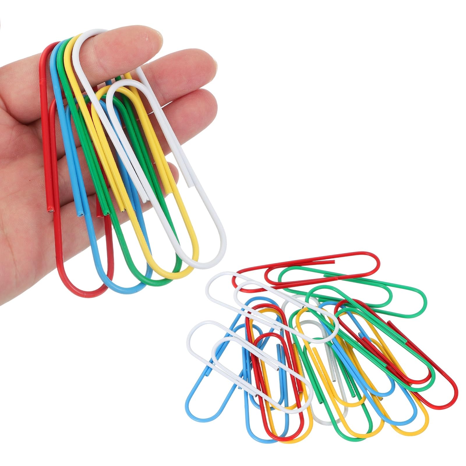 PATIKIL 4 Inch Large Paper Clip, 15PCS Big Paper Clip Extra Large Huge Metal Giant Clips Rust-Proof Strong Durable Bulk Cute for Home Office Accessories Bookmark, 5 Color โ image 1