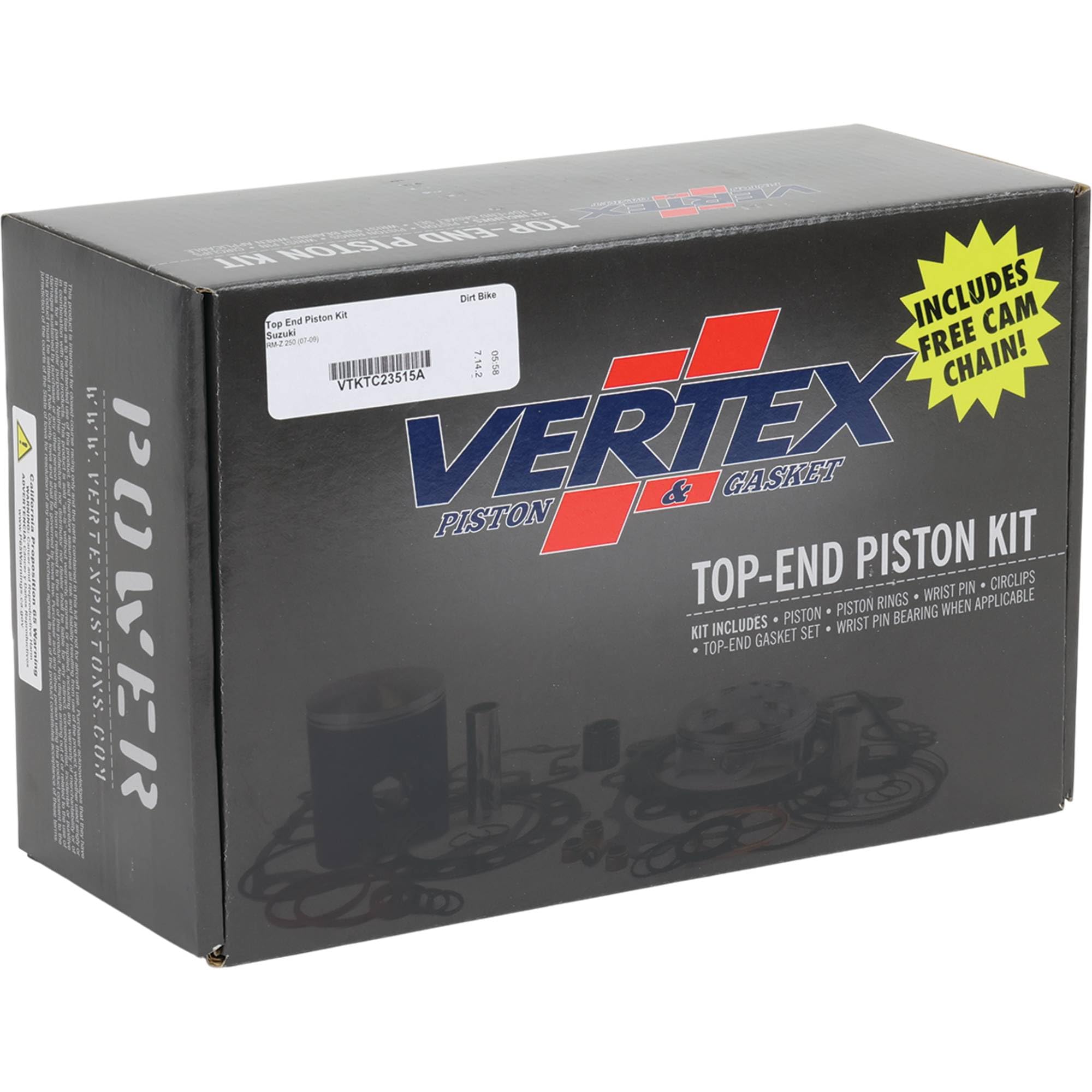 Amazon.com: Vertex Top End Piston Kit for Suzuki RMZ 250 (07-09