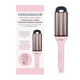 L&apos;ANGE Hair VersaWaver Adjustable Titanium Waver &vert; Pick 19mm or 32mm Waves with 1 Tool &vert; Titanium 3-Barrel Waving Tool &vert; Cool Tip Also Rotates Barrel to Change Wave Lengths &lpar;Blush&rpar;