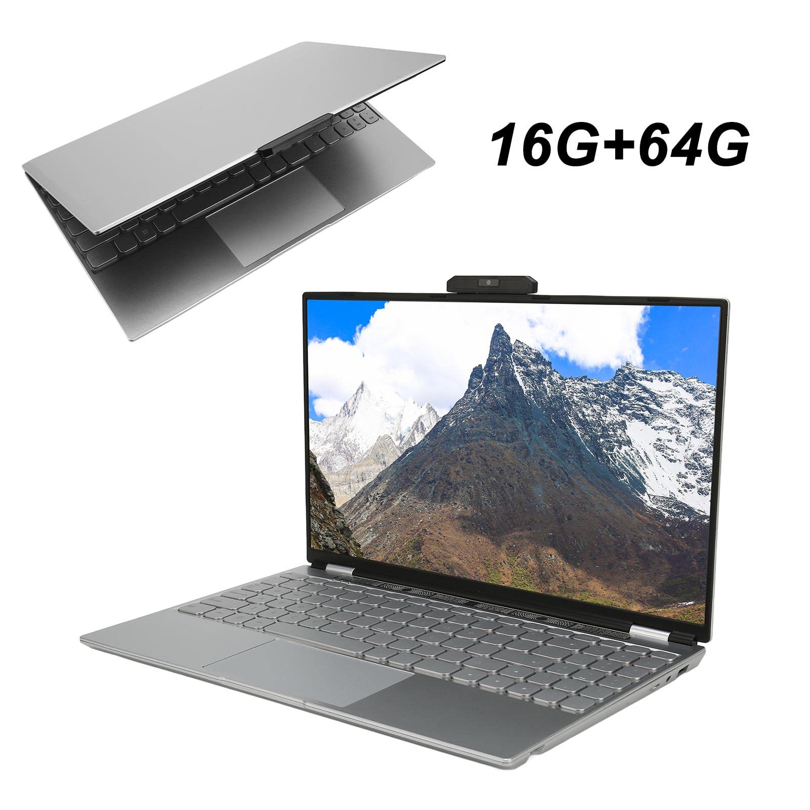 Gaming Laptop Quad Core CPU Dual Band WiFi 15.6 Pollici Business Laptop 16GB RAM Gaming (16G+64G Spina UE)