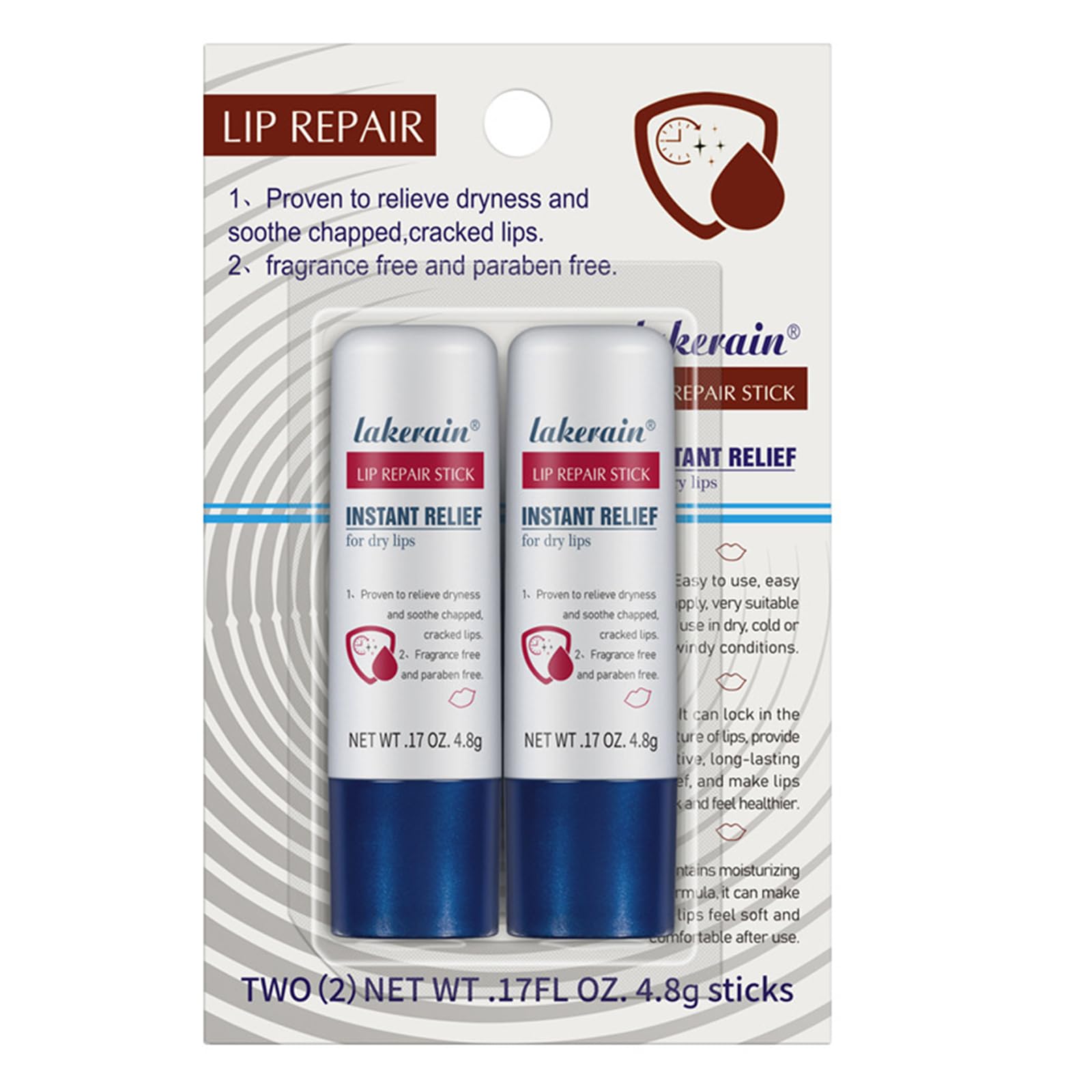 MEITRENDLip Balm Stick - Lip Repair Cream for Dry Cracked Lips - 24-Hour Moisturising - Natural Oil - Glossier Lip Balm
