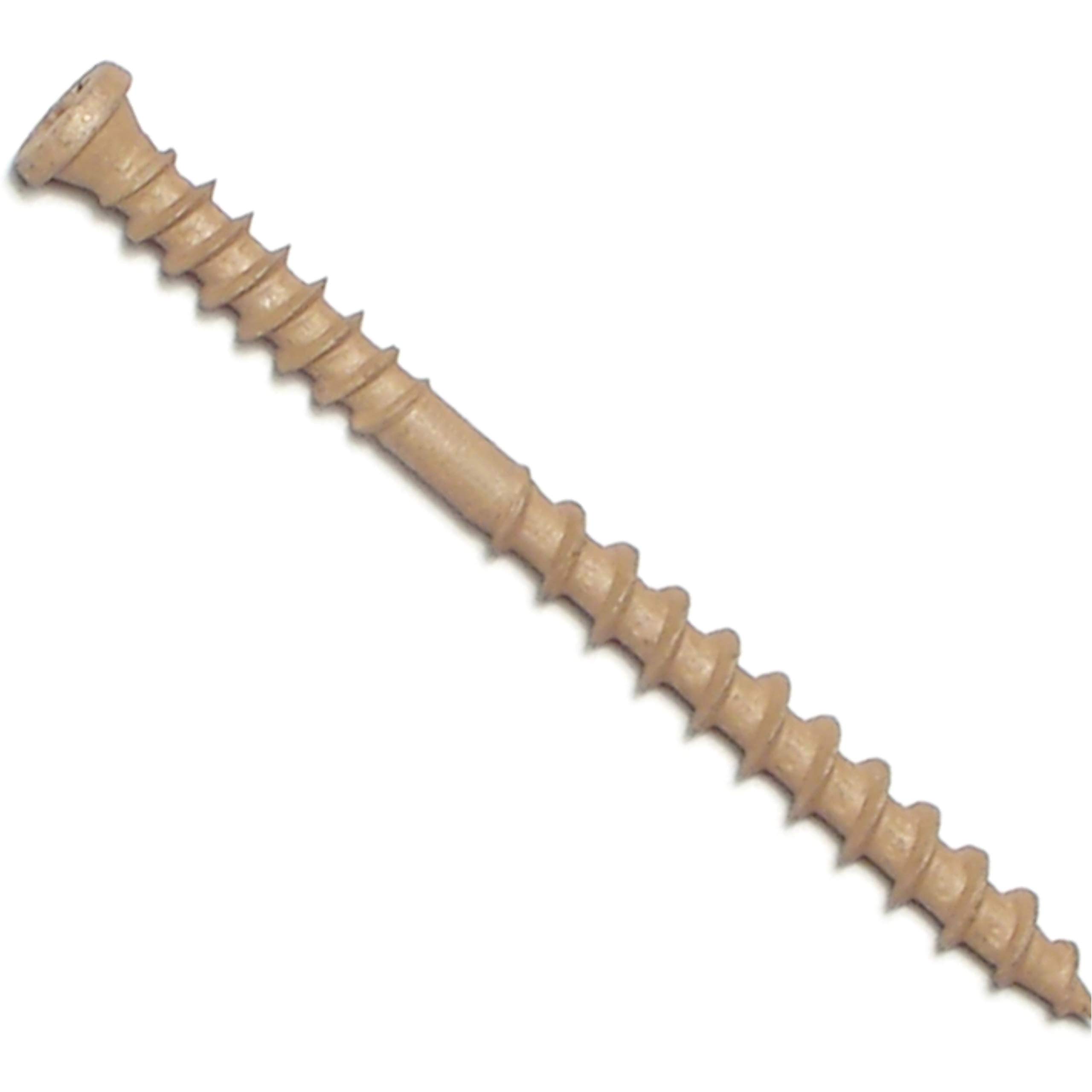 Hard-to-Find Fastener 014973438036 Composite Deck Screws, 10 x 2-1/2 Tan, Piece-25