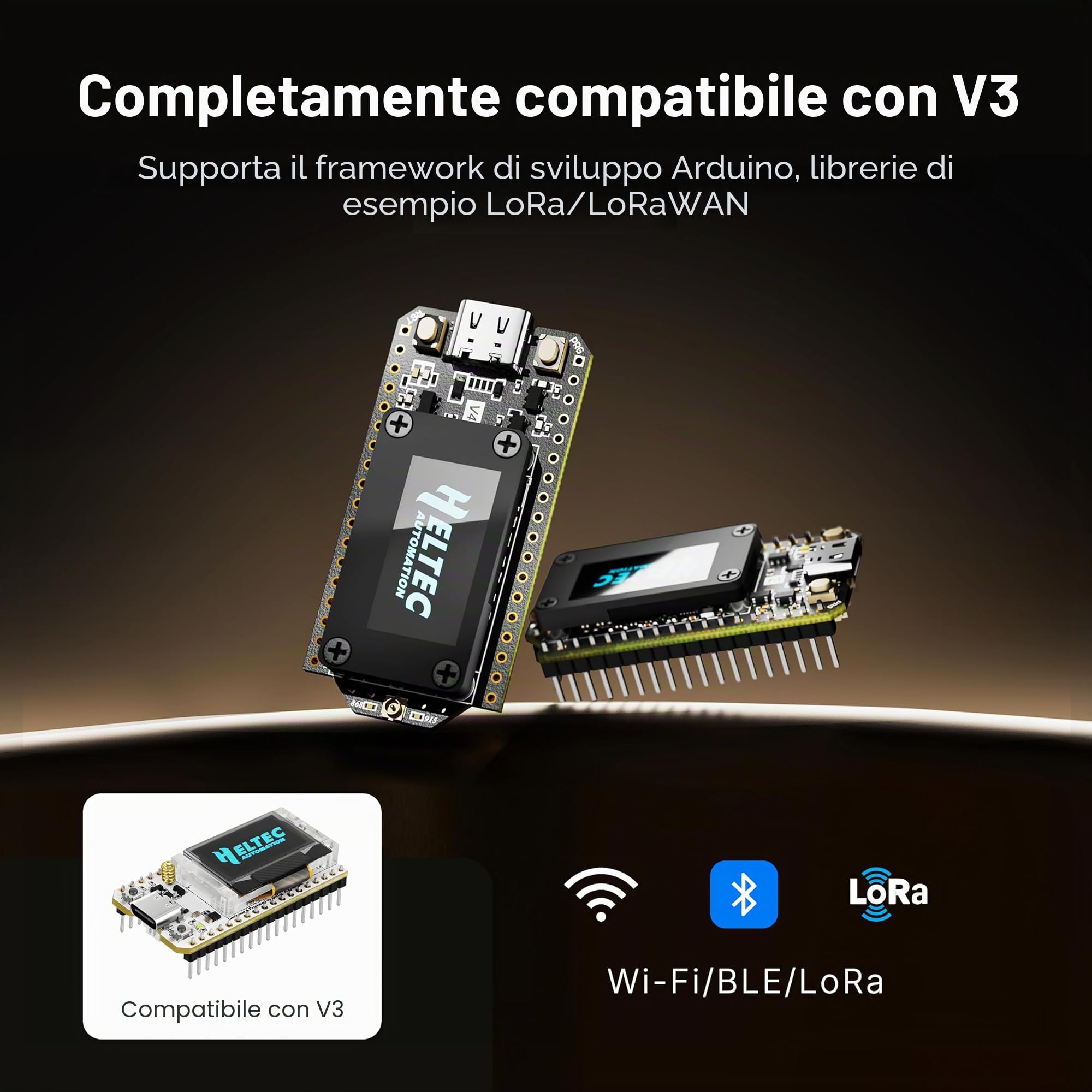 Heltec V4 ESP32 LoRa 32 Scheda di sviluppo Meshtastic Kit con batteria da 3000 mAh e GPS GNSS ESP32-S3 SX1262 27 dBm Display OLED per Meshtastic WiFi IoT Arduino Comunicazione wireless