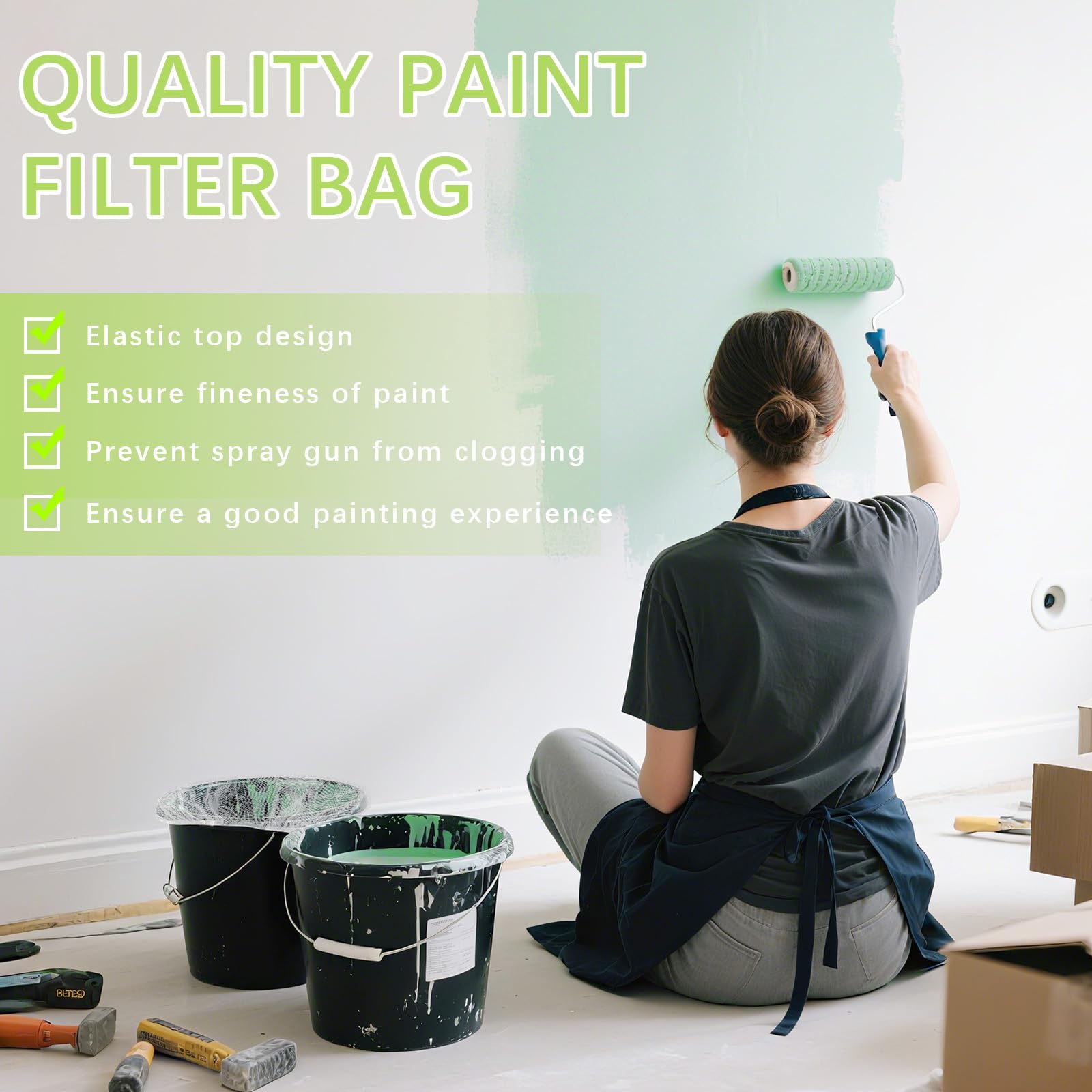 Paint Strainer Bags - 35 Pack for 5 Gallon Buckets -4