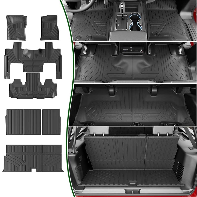 Kit de Tapetes e Forração do Porta-Malas xipoqix para Ford Expedition e Lincoln Navigator 2003–2017, 7 lugares, 3 peças