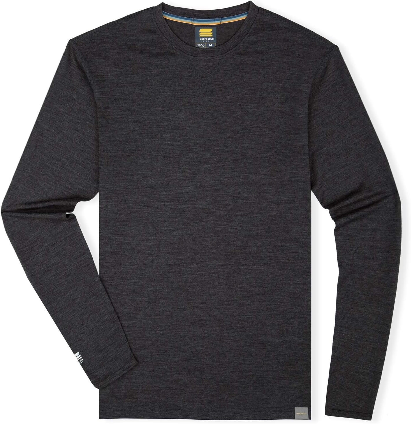 MERIWOOL Mens 100% Merino Wool Base Layer Lightweight Long Sleeve Thermal Shirt - Image 4