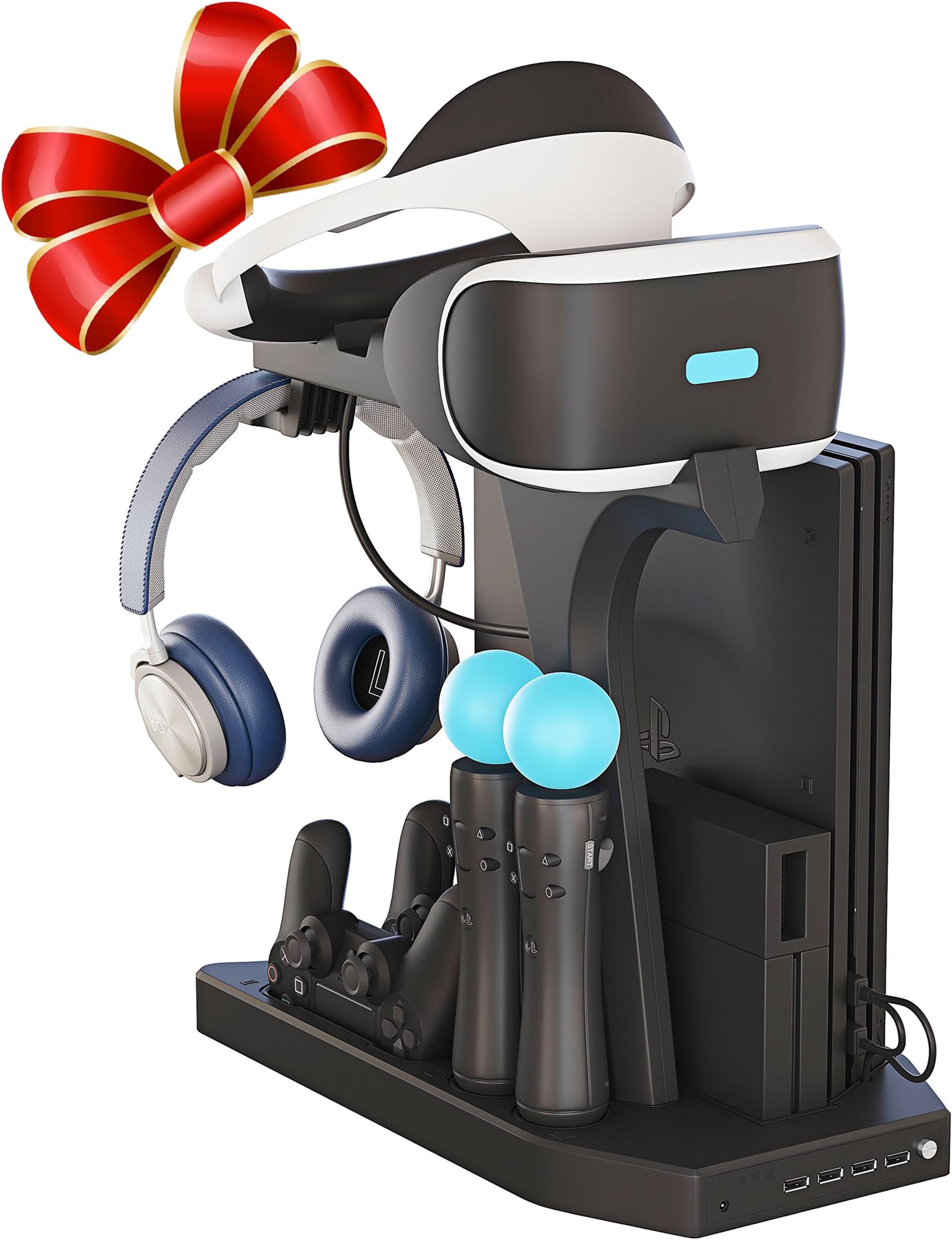 - VR Charging Stand for Gamers, PSVR Charging Station to Showcase, Display, and Charge Your PS4 & Controller – Ideal Holiday Present & Birthday Gift