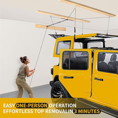 Miniatura 2 de Elevador de extracción de parte superior dura para Jeep Wrangler, compatible con todos los modelos de Jeep Wrangler JK JL, fácil operación para una
