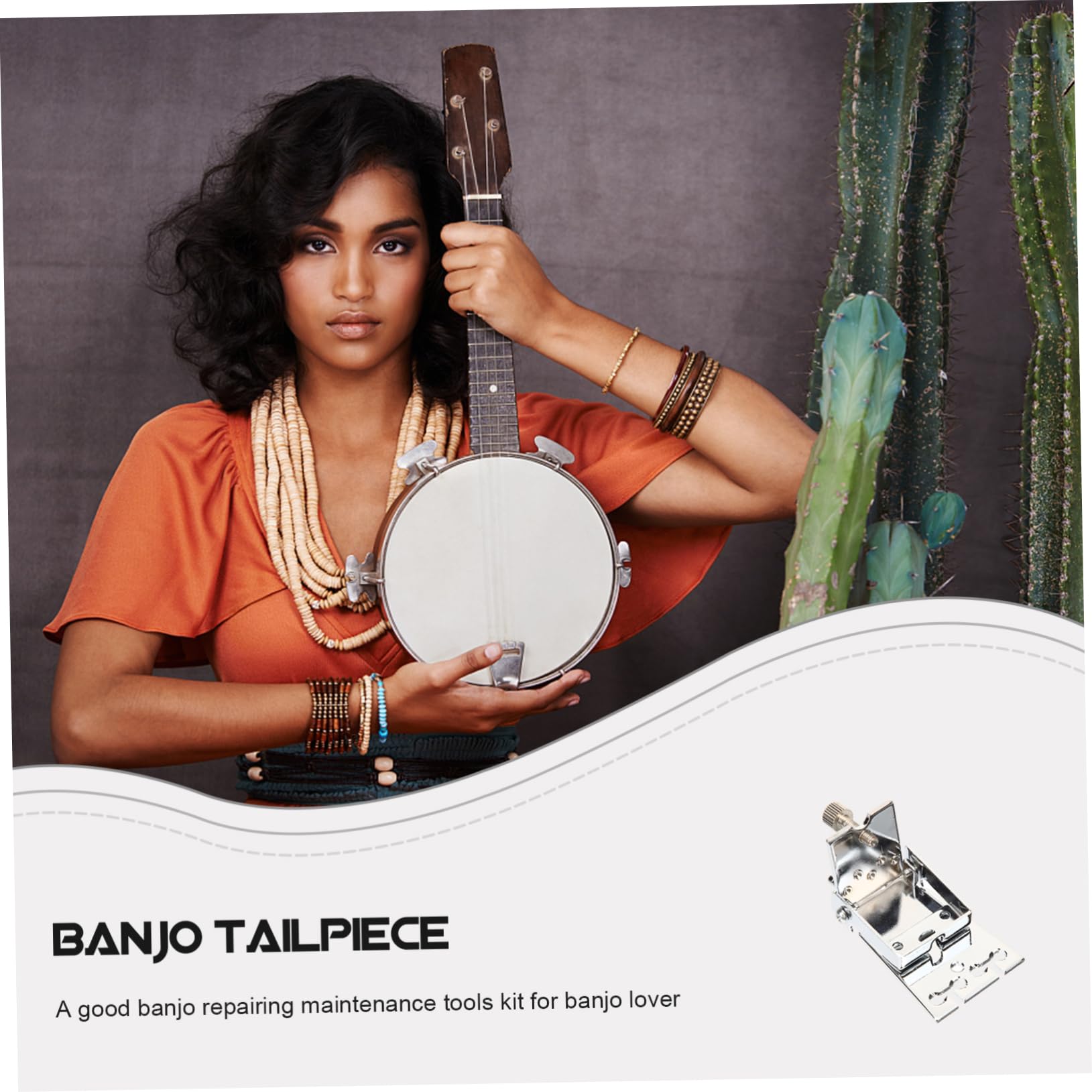 ibasenice 3stücke Metal Banjo Tailpiece Saiten-banjo Robuste Chromkonstruktion Installieren Verbessert Spielbarkeit Perfektes Zubehör Für Musiker