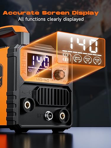 Miniatura 5 de RUBIK Soldador MIG 140A, Soldador de núcleo de flujo de 110V, Máquina de soldadura MIGLIFT TIGSTICK 3 en 1, Máquina de soldadura MIG sin gas