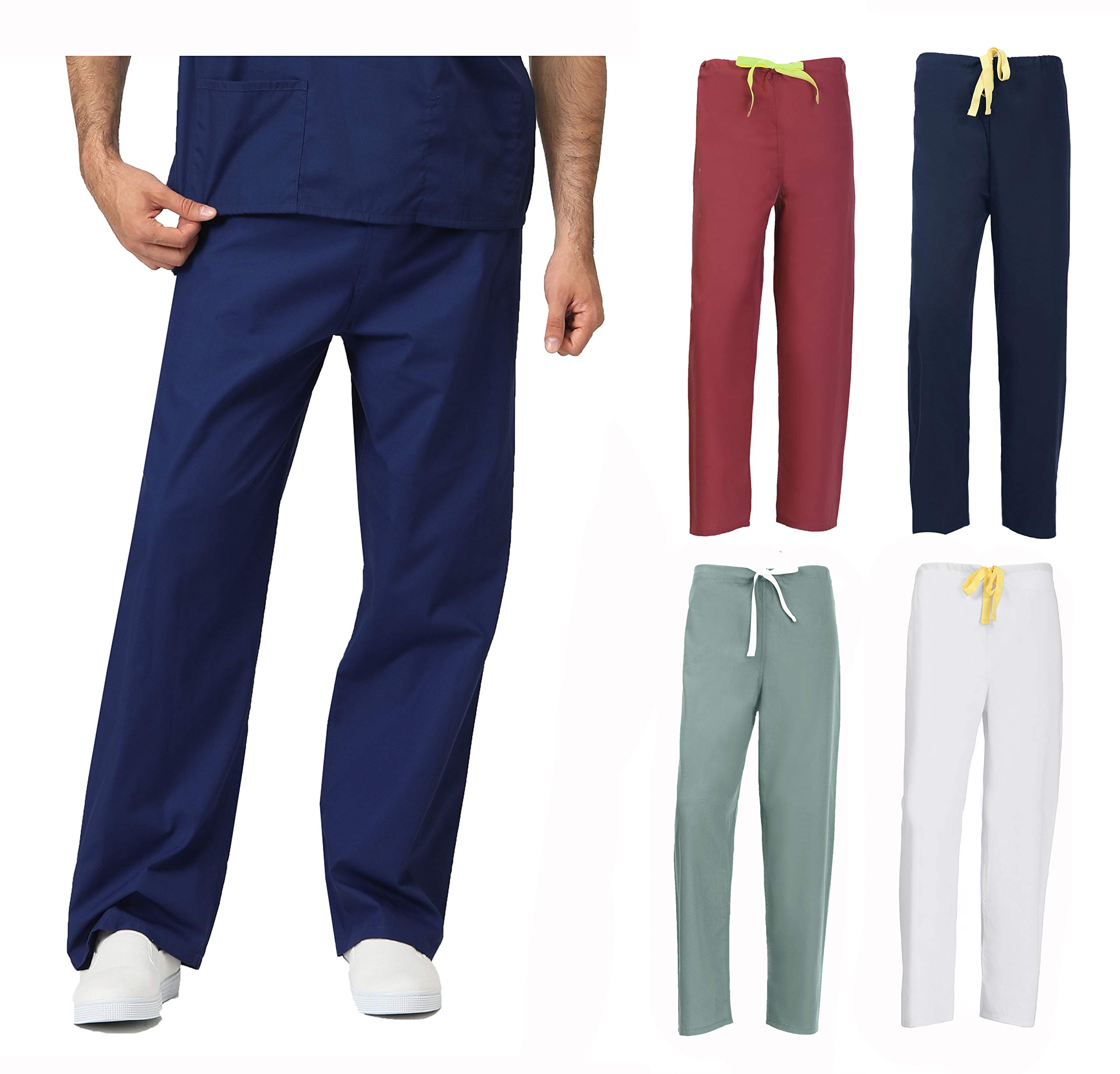 Milltex Unisex Men Women Reversible Scrubs Pants Bottom Workwear Professionals Healthcare Medical Uniform XS-3XL