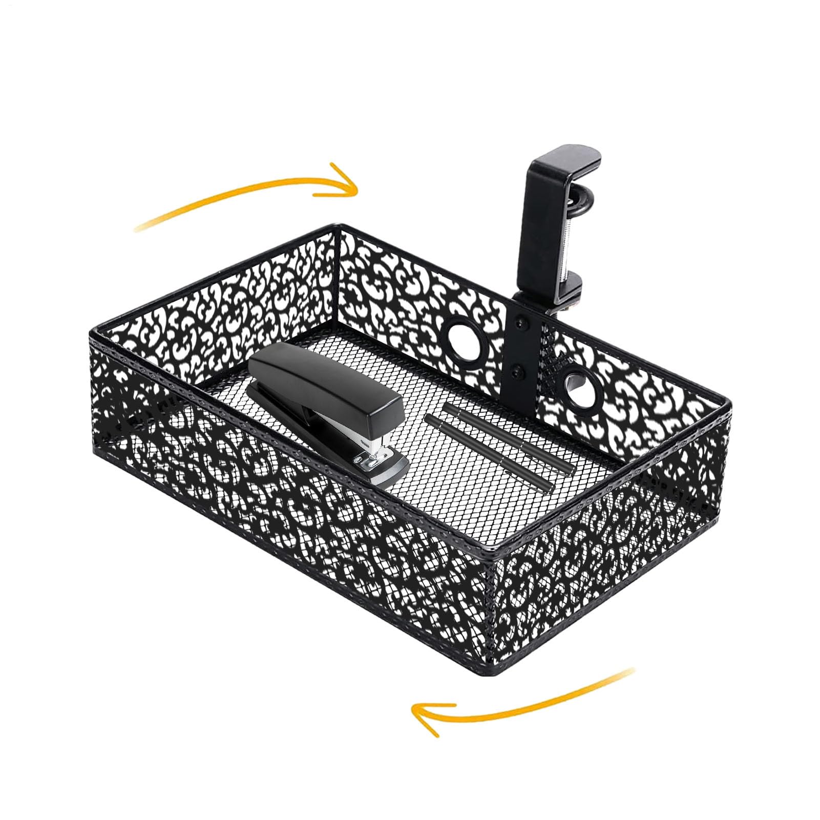 Sottocassetto Da Tavolo - Nascosto Sotto Un Vassoio Da Scrivania Per Cavi, Penne, Telefono | Attacco 'organizzatore Da Scrivania, Scatola Di Immagazzinaggio Diapositiva | Tavolo Da Tavolo
