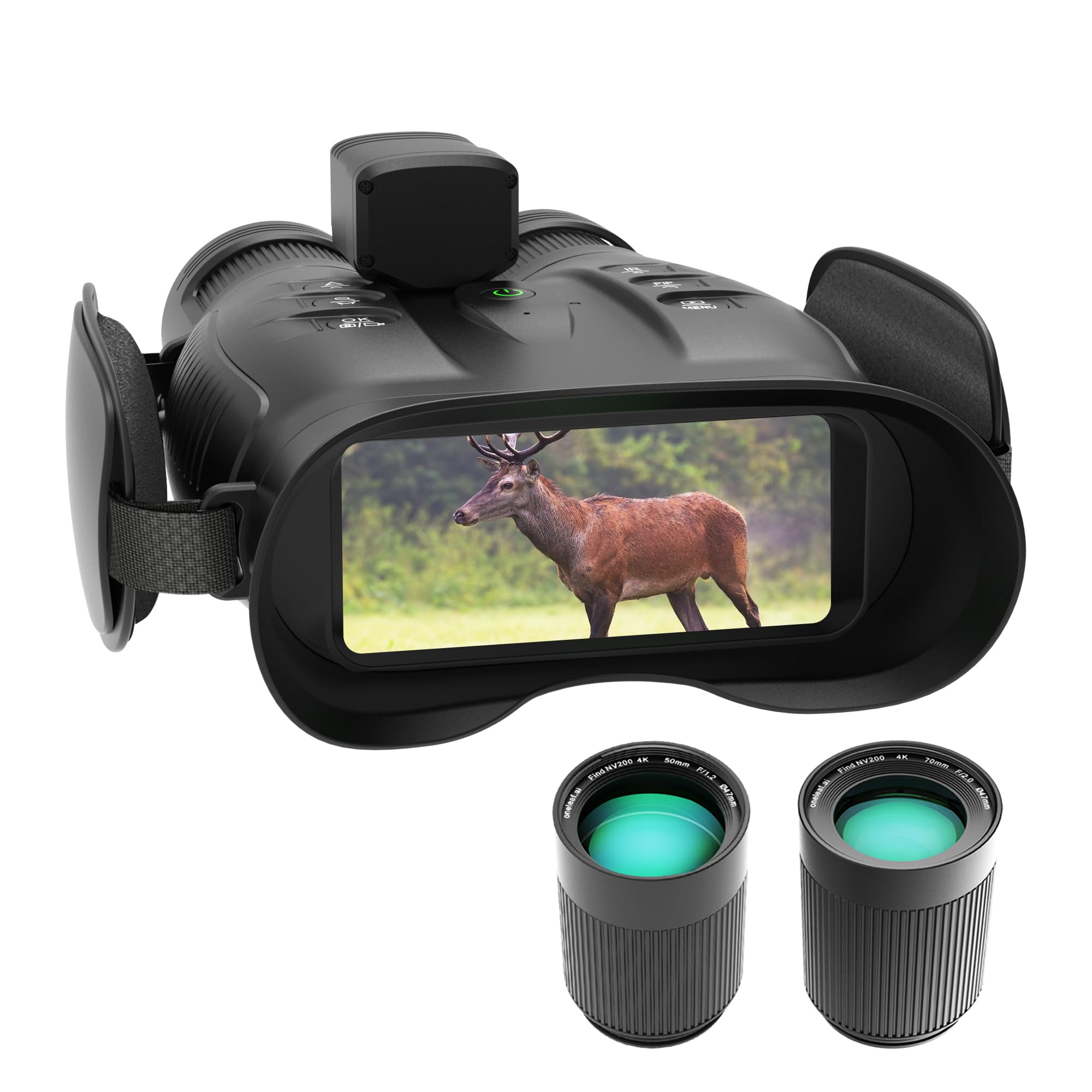 oneleaf.ai Find NV200 4K 50mm & 70mm Day/Night Vision Binoculars with Rangefinder