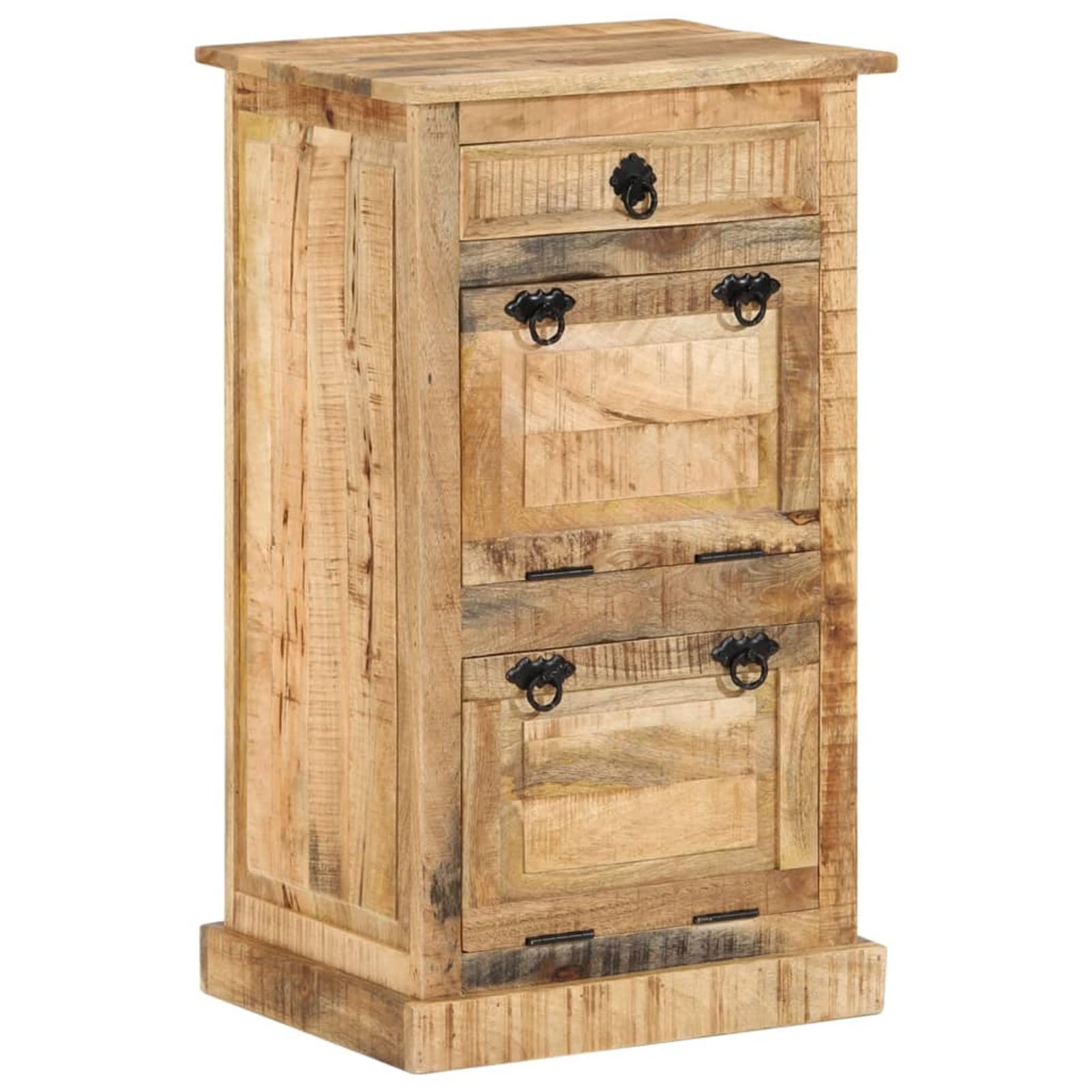 Armoire à chaussures 4 niveaux bois manguier massif avec tiroir