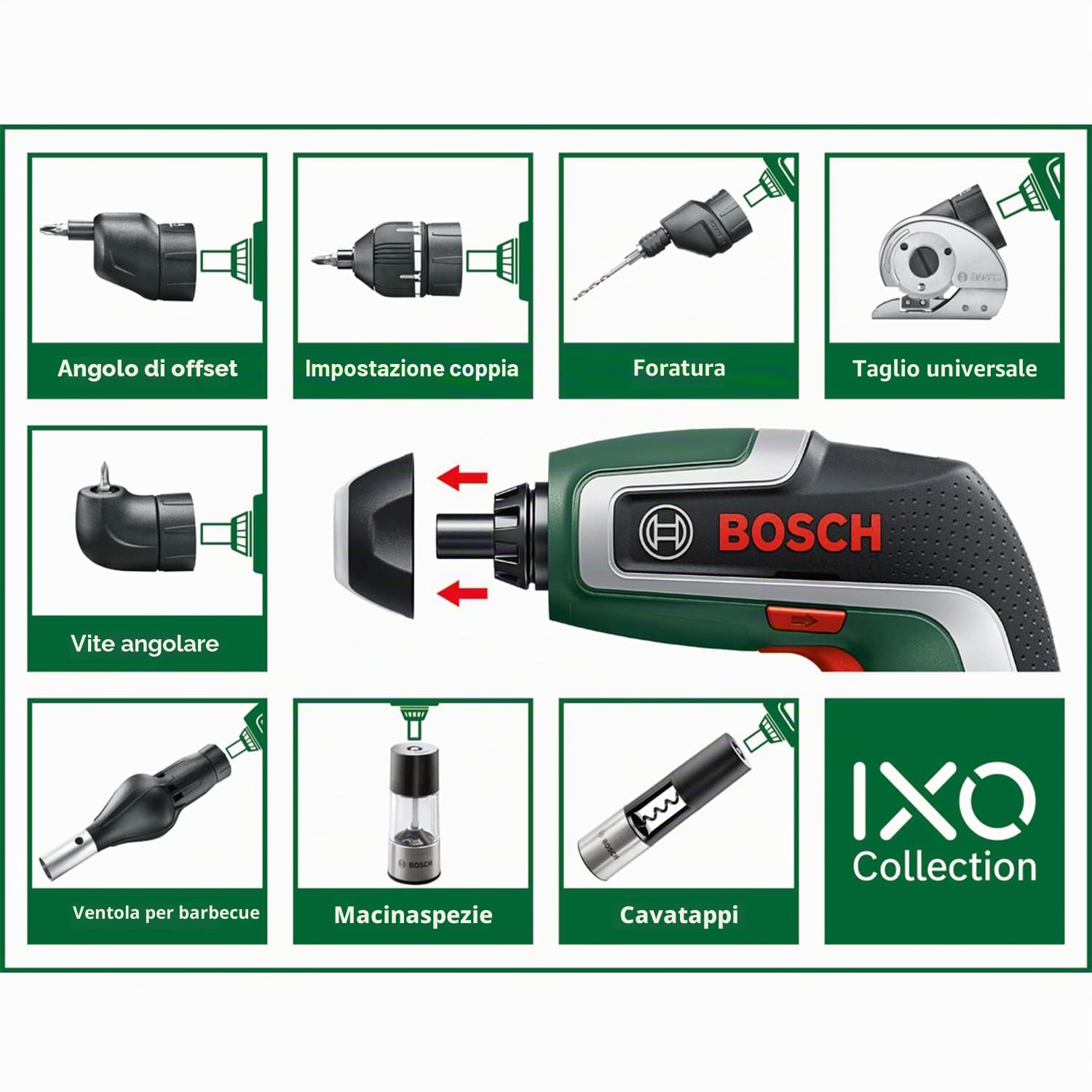 Bosch IXO Adattatore Cutter Nero Accessorio Home and Garden