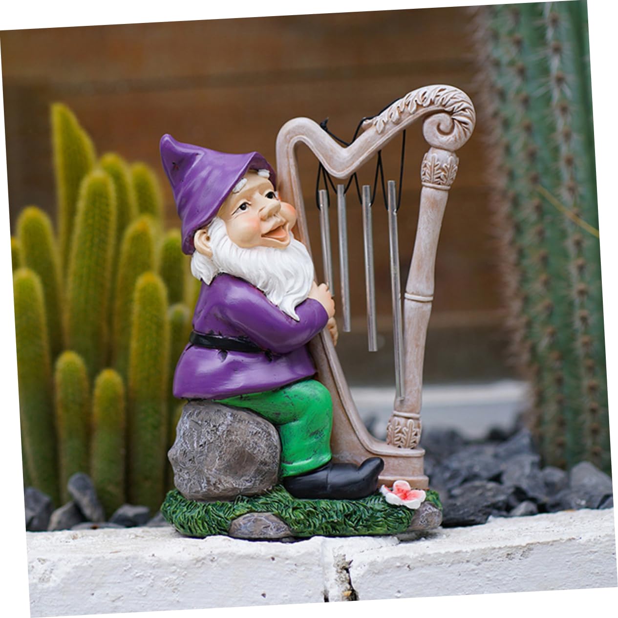 Hemobllo GNOME de Jardin Résine Éolien Décoration Extérieure Adorable pour Jardin Intérieur comme Anniversaire
