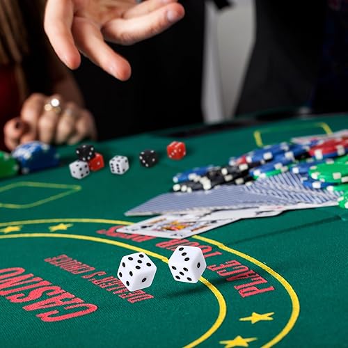 Miniatura 2 de 36 piezas de 0.748 in juego de dados de fiesta temática de casino acrílico grandes D6 opacos a granel para juegos de mesa, suministros de fiesta